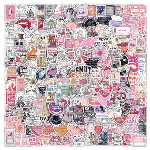 200 Stück Bookish Sticker, Geschenke für Buchliebhaber, Aesthetic Bookish Stuff, Wasserfeste Aufkleber mit Geschenkbox für Book Lovers, Vinyl Sticker für Laptop Wasserflaschen Tagebuch