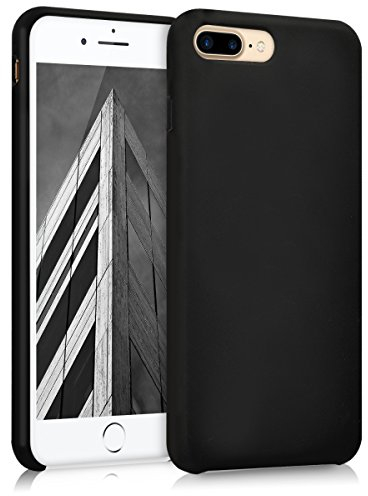 kwmobile Case Compatible with Apple iPhone 7 Plus/iPhone 8 Plus Case - TPU Silicone Phone Cover with Soft Finish - Black