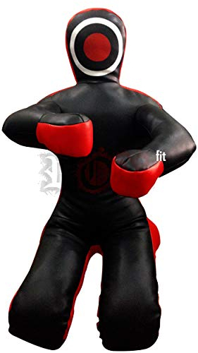 ROX Fit Grappling Dummy Brasilianische JiuJistsu Trainingstasche Schwarz Rot (6 Fuß (72) - 180cm - unbefüllt)