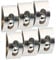 infactory Zettelhalter Klammer: 6er-Set Edelstahl-Notiz-Halter Gravity Lock, selbstklebend (Zettelhalter selbstklebend, Notizhalter Klammer, Wandhalterung)