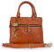 Catwalk Collection Handbags - Damen Leder Umhängetasche - Handtasche Mittelgroß - Henkeltasche mit Abnehmbarem Schultergurt - VICKY - Hellbraun