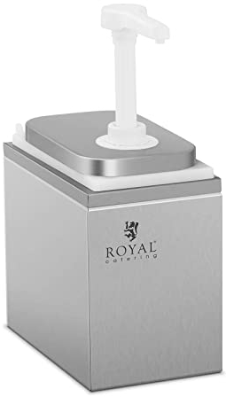 Royal Catering RCDI-2L Saucenspender Pumpstation Pumpspender Senfspender Dosierspender 1 Pumpen 1 L