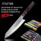 ZYTB Cuchillo de Damasco Cuchillo de Cocina del Chef de 8 Pulgadas salmón japonés Acero de Damasco de la Cocina Que rebana el Cuchillo de Carnicero Santoku solidificadas de Madera de Alta definición