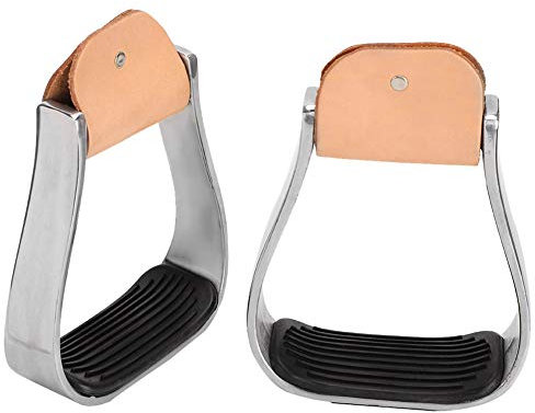YOUTHINK Western Cowboy Horse Staffe Equitazione Staffe Western Horse Saddle Tack Copriscarpe Alluminio Ammortizzato Western Staffe