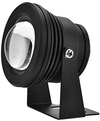 Teichlichter, 12V 10W Unterwasserlichter Aquarium Spotlicht für Schwimmbad Aquarium Brunnen Teich Dekoration(schwarz)