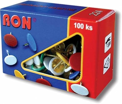 Heftzwecken (100er) Farb-Mix, Ron, Bürobedarf, Kreativität Schule