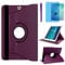 Étui Housse Coque Samsung Galaxy Tab S2 9.7 2015 (SM-T810 SM-T813 SM-T815 SM-T817 SM-T819) - Coque de Protection complète rotative à 360 degrés avec Support, Stylet, Film d'écran (Purple)