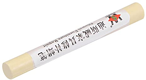sourcing map Holzwach Füllstift Möbelstifte Holz Reparatur Ausbesserungsstifte für Kratzer Löcher Boden Laminat Tischler, Creme