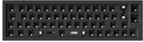 Keychron Q9 Mechanisches Tastatur-Kit, 40% ISO-Layout, programmierbar mit QMK/VIA, CNC-gefrästes Aluminiumgehäuse, RGB, 3-/5-Pin-kompatibel, Barebone-Gaming-Kit für Windows/Mac, Schwarz