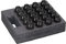 Dadi ruota M12x1.5 con chiave a bussola ad alta durezza 20 pezzi Sostituzione dadi ruota per Ford Focus(Nero)