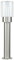 Licht-Erlebnisse Wegeleuchte aus Edelstahl in Chrom IP54 Hof Garten 50 cm hoch E27 blendarm Modern stilvoll kleine Stehlampe Outdoor