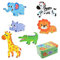 GIGIIS Kinderpuzzle Spielzeug Holzpuzzle Puzzle Kinder Tiere Montessori Kinderspielzeug ab 1 2 3 4 5 Jahre Kinder Puzzles mit Kasten zur Aufbewahrung Geschenke für Jungen Mädchen