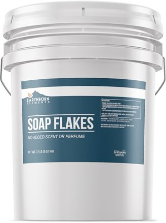 Earthborn Elements Soap Flakes 5 Gallon Bucket, Homemade Laundry Detergent, Unscented