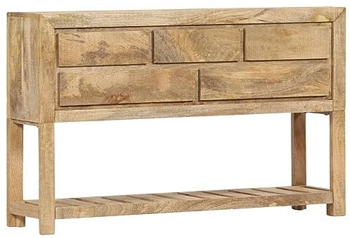 BaraSh Sideboard 120 x 30 x 75 cm Massivholz Mango Eichen-Optik WohnzimmerschräNke Kleiderschrank