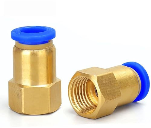 Raccord pneumatique en laiton à filetage femelle raccord rapide raccord de tuyau d'air 10mm 12mm 8mm 6mm Tube de tuyau 1/8 3/8 1/2 BSP 1/4 (Color : 6mm, Size : 1/4)