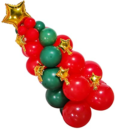 WHAMVOX 1 Satz Weihnachtsbaumballons Weihnachtsballon-girlanden-bogen-kit Hüpfburgen Baumschmuck Weihnachtsbaum Spielzeug Weihnachtliche Folienballons Zuckerstange Aluminiumfolie Strauß