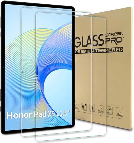 AUPOWER 2 Pack Screen Protector Compatible with Honor Pad X9 11.5 Inch, 9H Tempered Glass Film Scratch Resistant HD Clear Replacement for Honor Pad X9 11.5 Inch