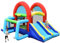 LIFEZEAL Aufblasbare Hüpfburg, 8 in 1 Kinder-Hüpfhaus mit Doppelrutsche, Trampolinbereich, Fußballtor, Basketballkorb, großer multifunktionaler Spielplatz für Kindersport (ohne Gebläse)