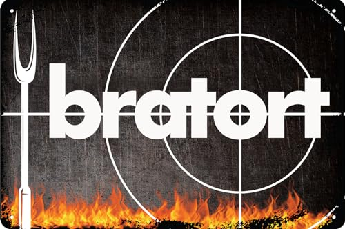 Wetterfestes 30 x 20 cm Blechschild – Grill & BBQ Fans – Grillplatz, Grill, Küchen Deko Schild