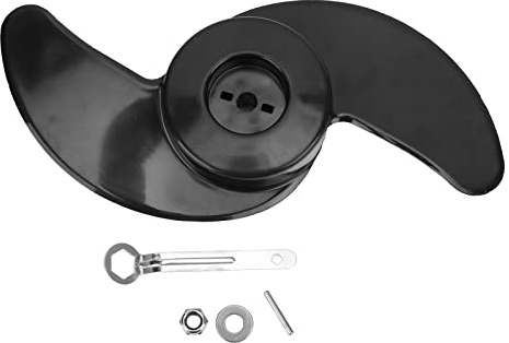Elektrischer Bootsmotorpropeller, 2 Blätter Marine Propeller, Außenbord Propeller Kit, 12V 24V Elektrische Trolling Motorteile Motor Stütze Außenbordpropellers für 50lb 60lb 68lb 88lb Außenbordmotoren