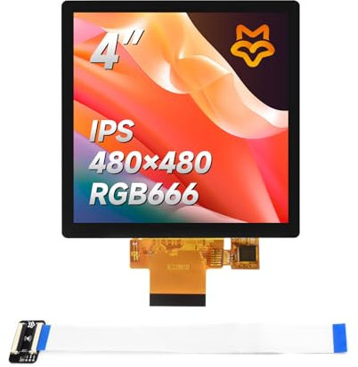 LUCKFOX 4 IPS Display Panel - 480x480 Resolution, Capacitive Touch, 160° Viewing Angle, Full Color RGB Screen, Only Suitable for LUCKFOX-Pico-Ultra Series Development Board