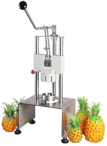 YJFEDCC Cortador De Piña De Encimera De Acero Inoxidable, Máquina Peladora De Piña, Descorazonador Manual De Piña Comercial, Fácil De Roscar