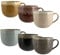 ARCA, Set 6 Tazze Reactive Jumbo, Realizzate in Ceramica, Semplici e Pratiche, Lavabili in Lavastoviglie, Colori Assortiti, Capacità 450 ml, 11x9 cm