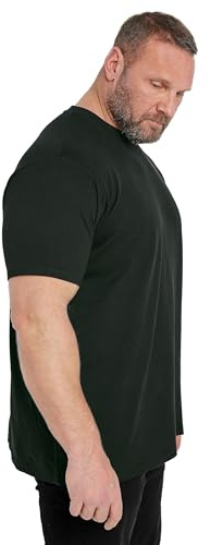 BadRhino Big & Tall Green Textured Short Sleeve T-Shirt - Men's - Plus Size Curve