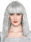 Lametta Perücke - silber - Glitzer-Kunsthaar für Club, Festival Karneval & Motto-Party
