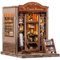 CUTEBEE Book Nook Kit – DIY Puppenhaus, Miniatur Haus Selber Bauen für Erwachsene mit LED Beleuchtung, 3D Puzzle & Buchstütze | Kreatives Set für Bücherregal Dekoration | Geschenk (The Drama Bookshop)