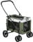PawHut 2 in 1 Hundewagen Hundebuggy klappbar für Hunde & Katzen bis 10 kg Katzenbuggy mit Kissen Netzfenstern Türen Aufbewahrungskorb Katzenwagen Buggy Dunkelgrün