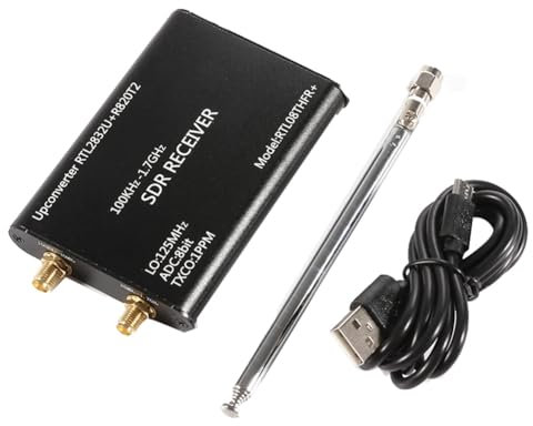 Steowsey Radio Receiver Full Band Software Radio RTL-SDR RTL2832U+R820T2 Airborne Shortwave Wideband Receiver Easy to Use