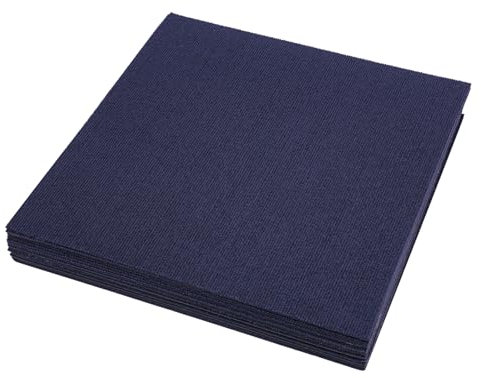 Set di 15 piastrelle per tappeti, blu scuro, 60 x 60 cm, antiscivolo e fonoassorbente, base IXPE e poliestere, facile da installare e mantenere, per appartamento/ufficio