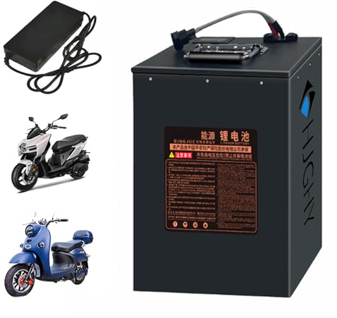 HJGHY 60v,50Ah, Batterie Lithium 60 V 30 Ah 35 Ah 40 Ah 50 Ah 60 Ah pour Moto électrique, Scooter, cyclomoteur, Tricycle, Moteur 0-3600 W avec Chargeur