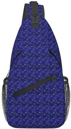 PPHGUT Manta Ray and FishPrint Brusttasche für Herren und Damen, Tagesrucksack, Schultertasche, Rucksack, Arbeit, Outdoor, Reisen