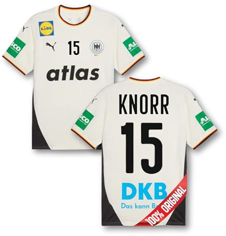 PUMA Original DHB Handball Trikot Herren [Home Euro 2026] Offizielles Handball Trikot [Spieler oder Personalisiert] Sportbekleidung Sport Tshirts Herren Shirt Männer