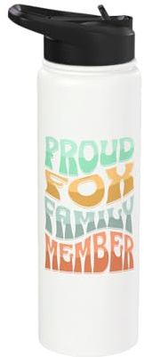Name Fox Reunion Fox Surname Fox Stainless Steel Insulated Water Bottle
