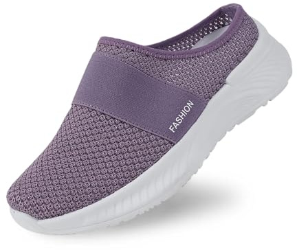 Zapatillas de estar por casa para mujer, ideales para vacaciones en la playa, diseño cómodo con puntera cerrada, suela gruesa, versátiles, para trajes vaqueros (púrpura, 40) sandalias de verano