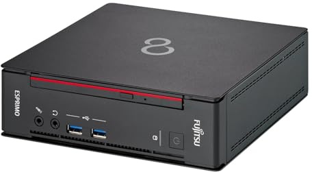 Fujitsu Esprimo Q558 Intel Core i5 9400T 256GB SSD Festplatte 16GB Speicher Windows 11 Pro Desktop Computer Mini PC (Generalüberholt)