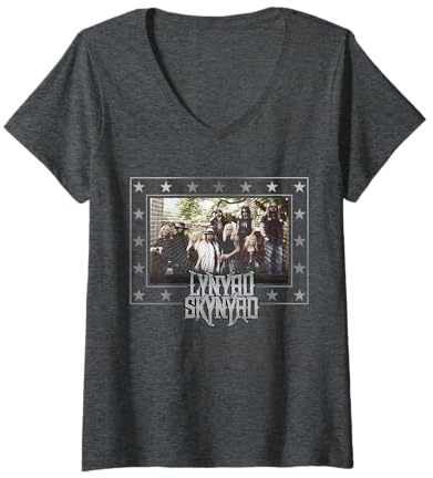 Damen Lynyrd Skynyrd Admat Tour Vintage Southern Classic Rock 70er Jahre T-Shirt mit V-Ausschnitt