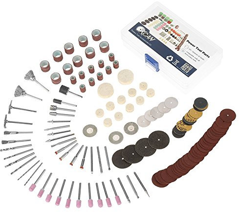 Kit de Herramientas Rotativas, 141PCS Mini Amoladora Eléctrica Rotativa Accesorios de Herramientas Kit de Pulido Pulido Juego de Corte de Taladro para Manualidades Decoración del Hogar