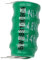 vhbw Knopfzellen Akku Typ V40H (NiMH, 40mAh, 4.8V) - Säule mit 4 Zellen, 2 Pins Printanschluss, wiederaufladbar
