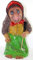 RAKSO Deko Garten Figur Dekofigur Gartenfigur Märchenfigur Märchen Hexe mit Besen stehend aus Kunststoff Höhe 40 cm