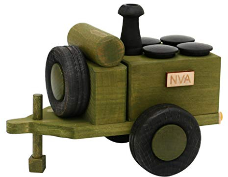 Dekohelden24 Holz Räucherfigur Gulaschkanone in grün/schwarz ca. 18 x 11,5 x 13 cm.