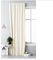 JEMIDI Vorhang blickdicht 140x250cm - Gardine mit Kräuselband Universalband - 100% Polyester Schal lang für Wohnzimmer Schlafzimmer - ecru