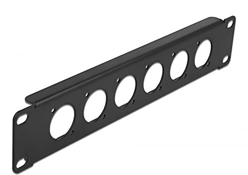 Delock Panneau de Brassage de Type D 6 Ports - Noir
