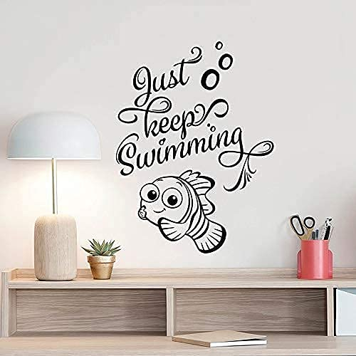 Schwimmen Wandtattoo Finding Nemo Dolly Art Poster Fisch Badezimmer Zitat Vinyl Aufkleber Kinderzimmer Schlafzimmer Dekoration 57 * 76 Cm