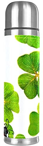 Double Layer Stainless Steel Vacuum Insulation Cup Red Insect Water Bottle 500 ml/17 oz Thermos Mug for Gym Travel Office School