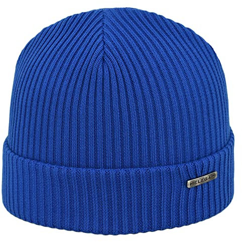 Mütze aus reiner Milano Baumwolle | Unisex | Made in Italy, Königsblau, S/M