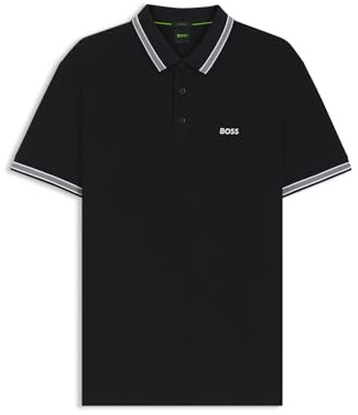 BOSS Mens Paddy Contrast-Logo Paddy Polo Shirt in Cotton piqué